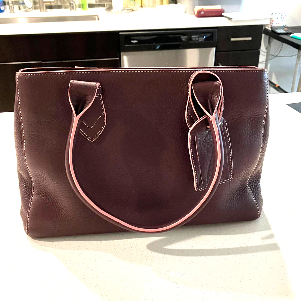 Cole Haan Satchel Handbag Pebbled Leather